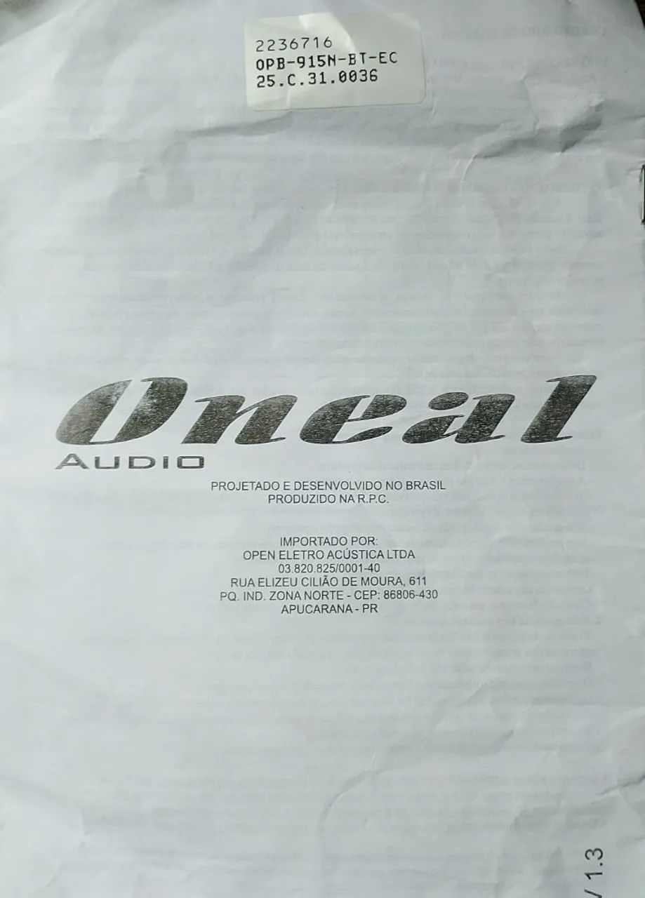 CAIXA ONEAL OPB 915