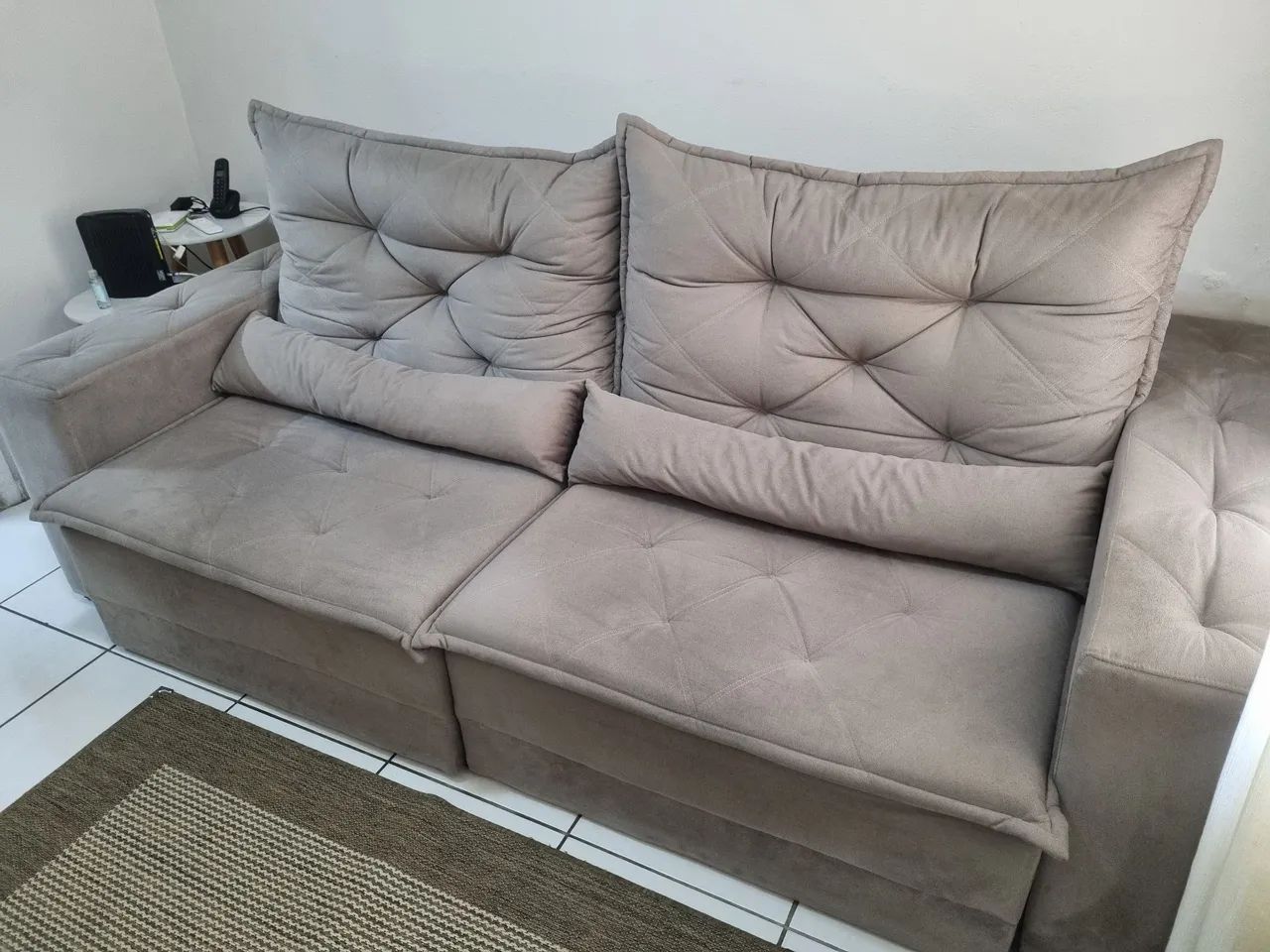 SOFÁ RETRÁTIL SUEDE 2,50m