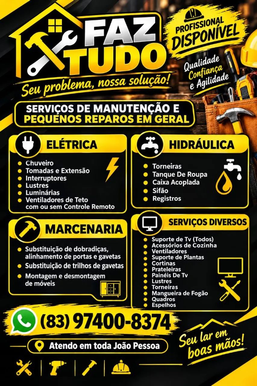 Montador de Móveis E FAZ TUDO - Estou Disponível 