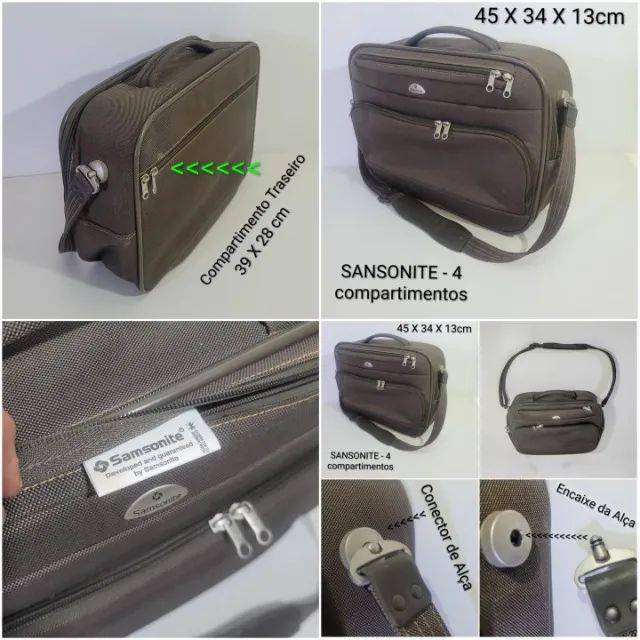 Bolsa Executiva Samsonite - Estado de Nova! 4 compartimentos,  Medidas: 45x34 cm - Foto 3