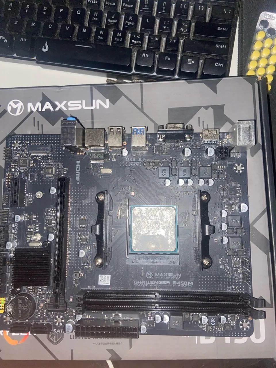placa mãe b450m maxsun challenger