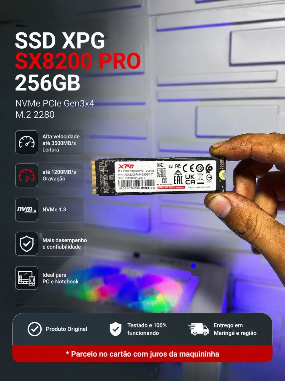 SSD NVME 256gb XPG 