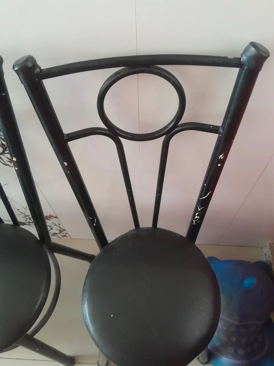 Cadeiras de ferro acolchoadas de mesa  - Foto 3