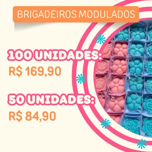 CENTO DE DOCES BRIGADEIROS PERSONALIZADO MODULADO - Foto 3