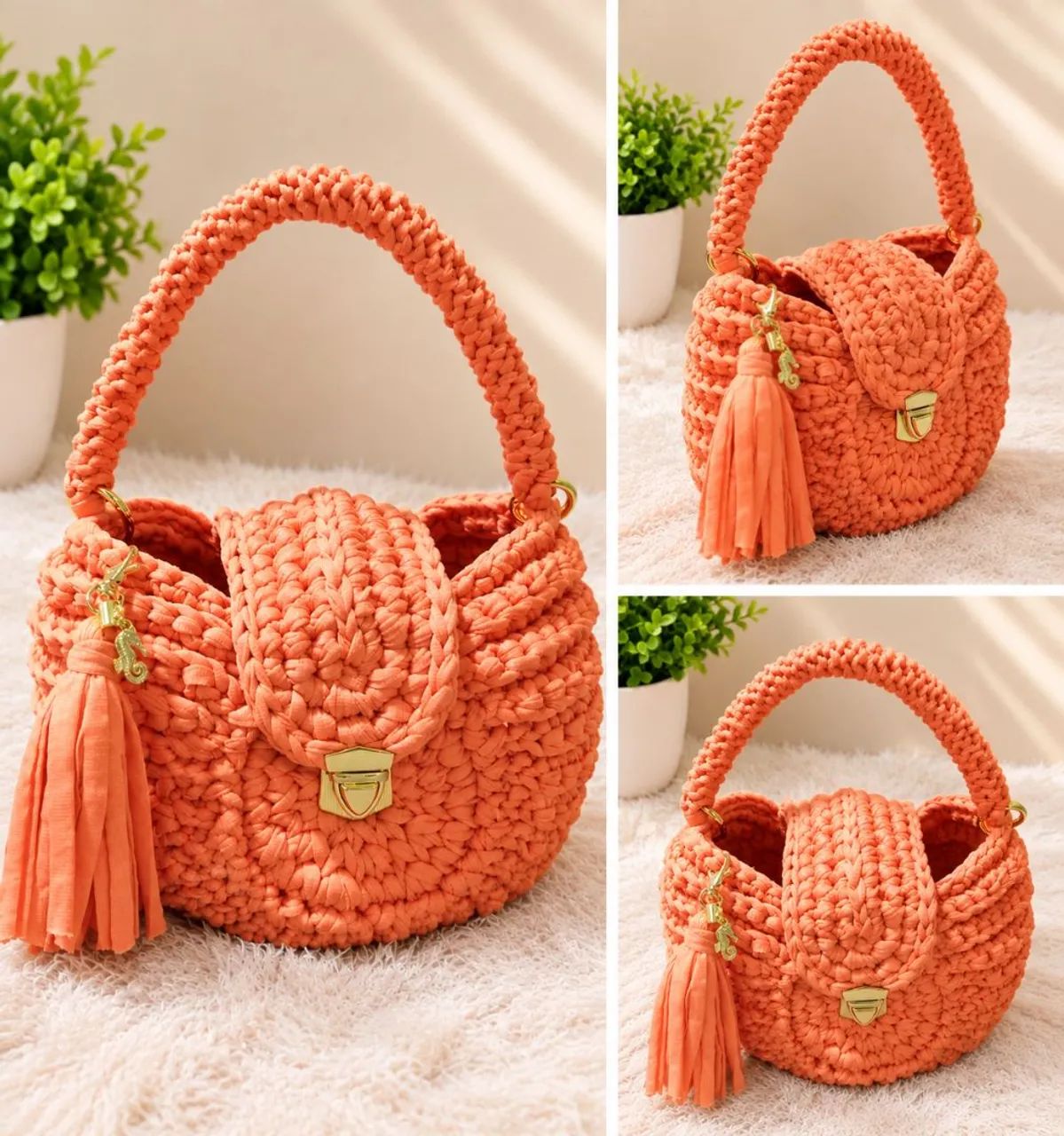 Bolsa em fio de malha  - Foto 2