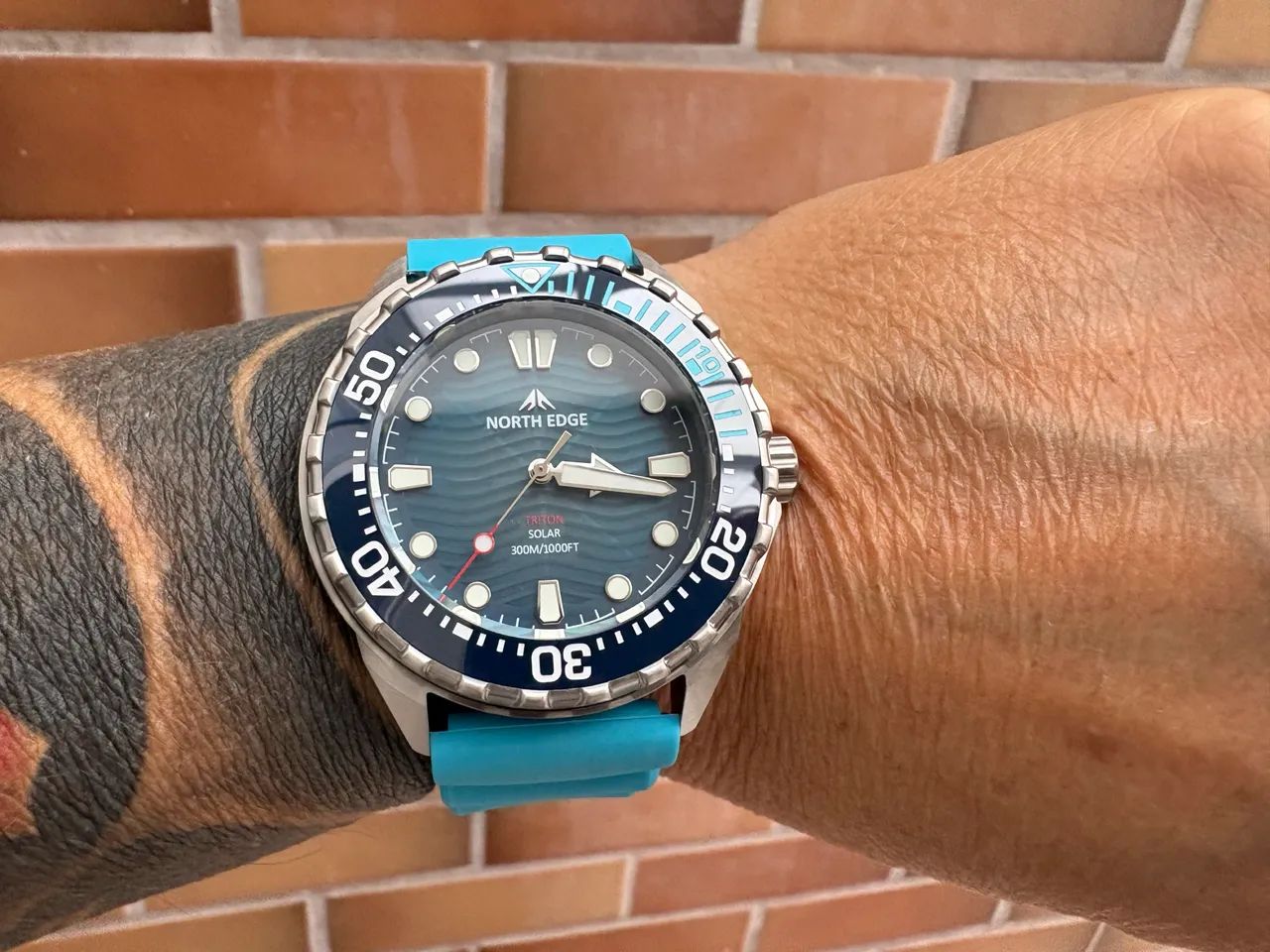 Relógio Diver Solar North Edge Triton 300m - Foto 4