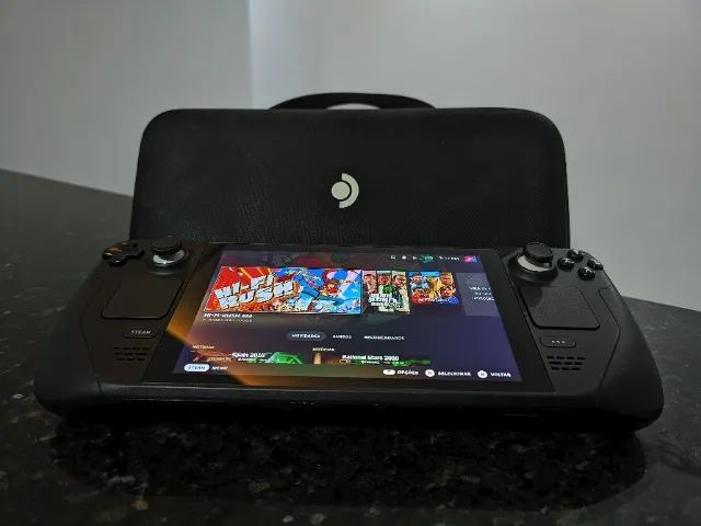 STEAM DECK 512GB + BAG + 20 JOGOS + ACESSÓRIOS + GARANTIA