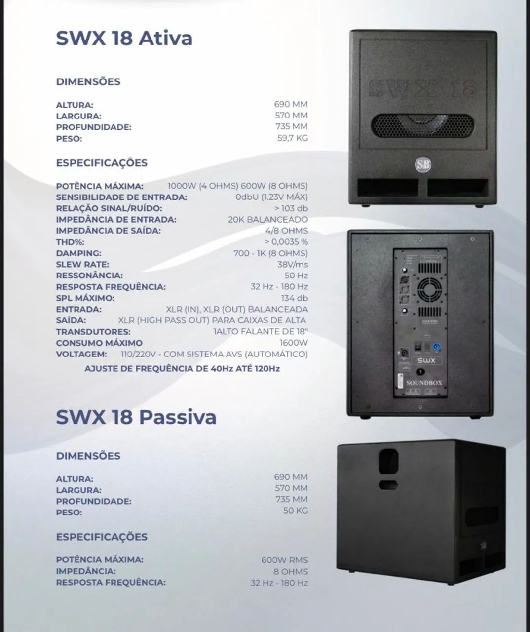 Subgrave Ativo e Passivo  18" - Foto 2