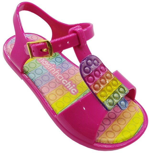 Sandália Infantil Feminina Baby Charmosinha Picolé Pop It - Foto 2