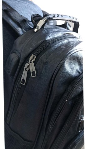 Mochila de couro sintético motoboy impermeável  - Foto 3