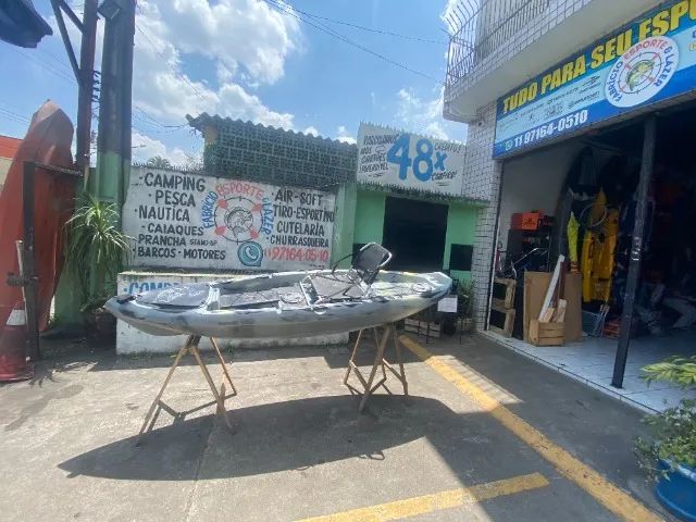 Caiaque Tucunare com acesso a pedal ou motor completo com cadeira e remo avalio trocas - Foto 2