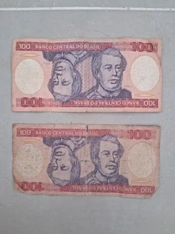 2 Notas De 100 Cruzeiros Usada - Foto 2