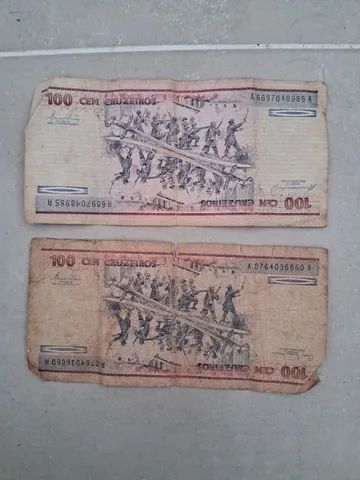 2 Notas De 100 Cruzeiros Usada - Foto 3