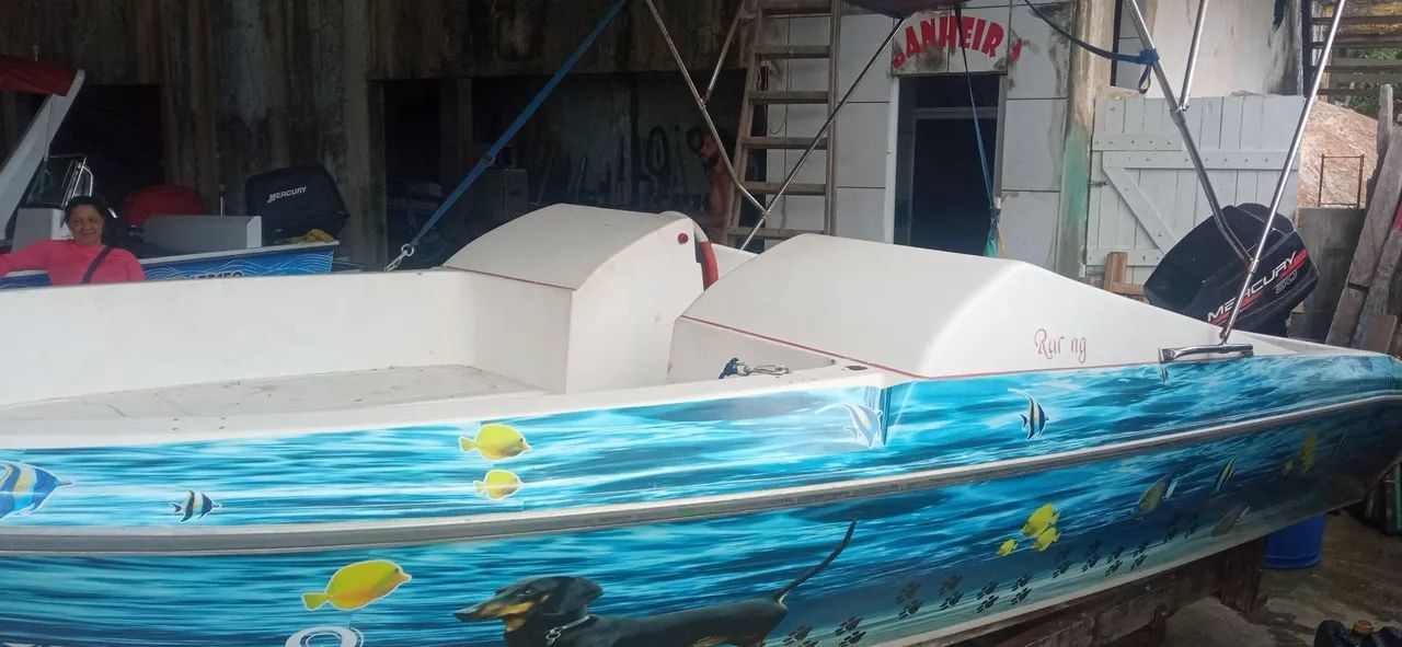 Lancha 16 pés motor 50 hp - Foto 3