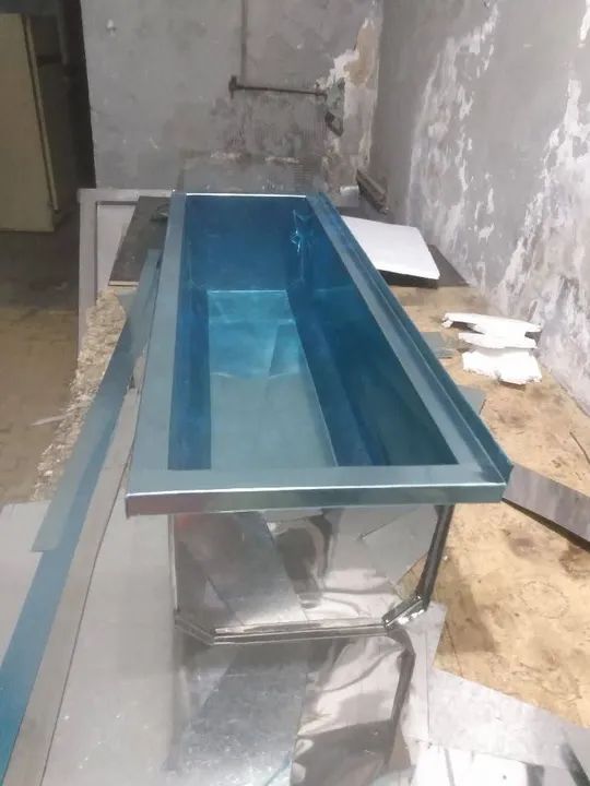 Lavatório coletivo em inox 