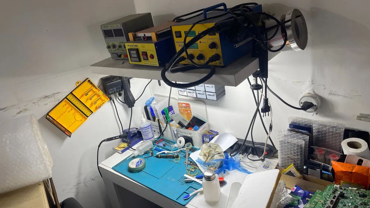 Bancada completa para assistência técnica 