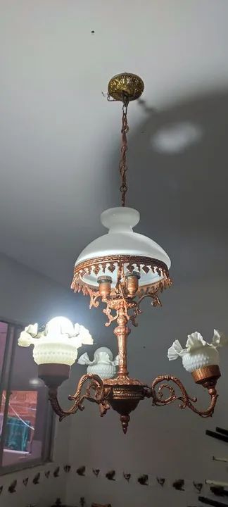 Lustre antigo de cristal 6 unidade  - Foto 3