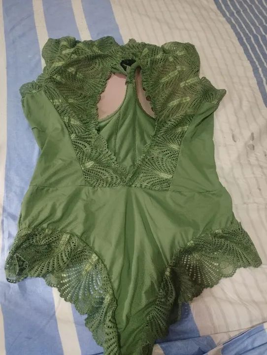 Body de renda verde - Foto 3
