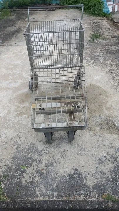 Carrinho de compras em metal - Foto 4
