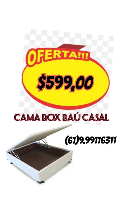 Cama box baú casal 138x188x45