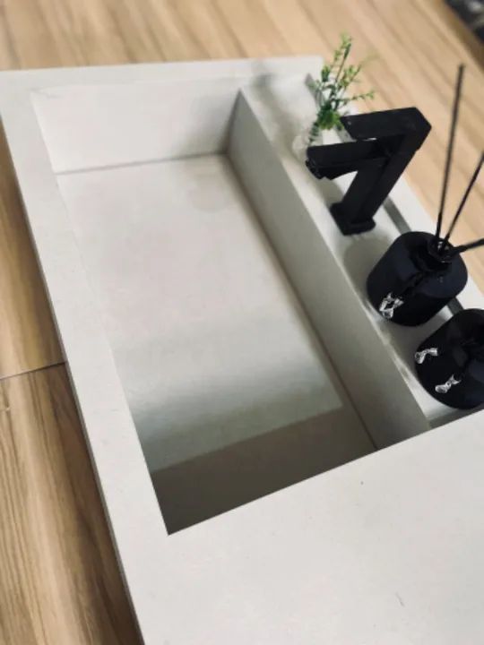 Pia de banheiro em porcelanato  - Foto 5