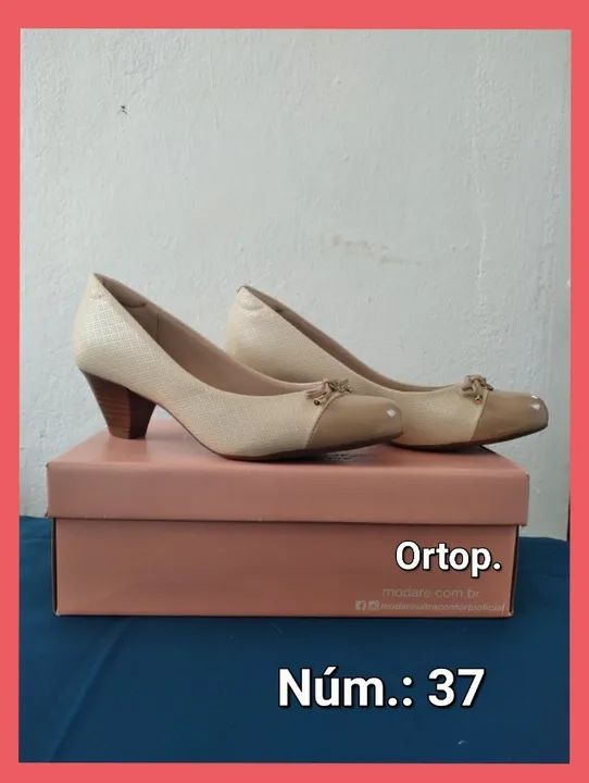 Sapato feminino salto baixo ultra conforto 