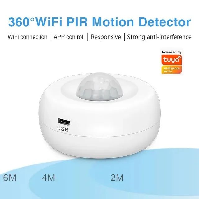 Sensor de Presença Wi-fi Tuya Inteligente, Compatível com Alexa, Segurança  - Foto 5