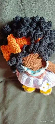 Boneca toda artesanal em amigurumi, só via pedido, leia a descrição - Foto 2