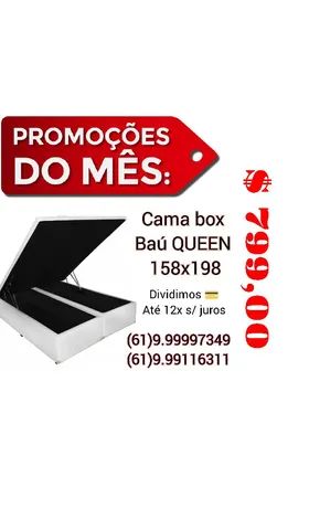Cama box baú Queen 158x198x45