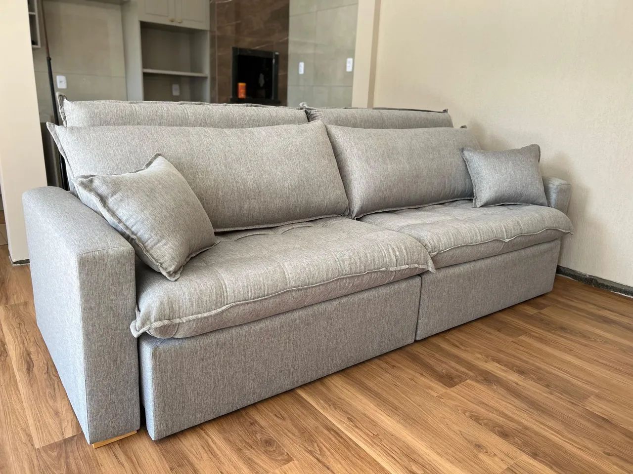 Sofá novo sem caixa ideal para quem mora em apartamento  - Foto 4