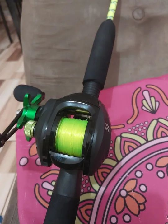 Kit Pesca Completo Tamba Carretilha com Vara 2.00m 50 Libras com Linha 0.37, nunca usado - Foto 2