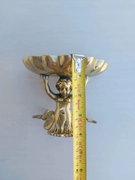 Saboneteira antiga em bronze  - Foto 6