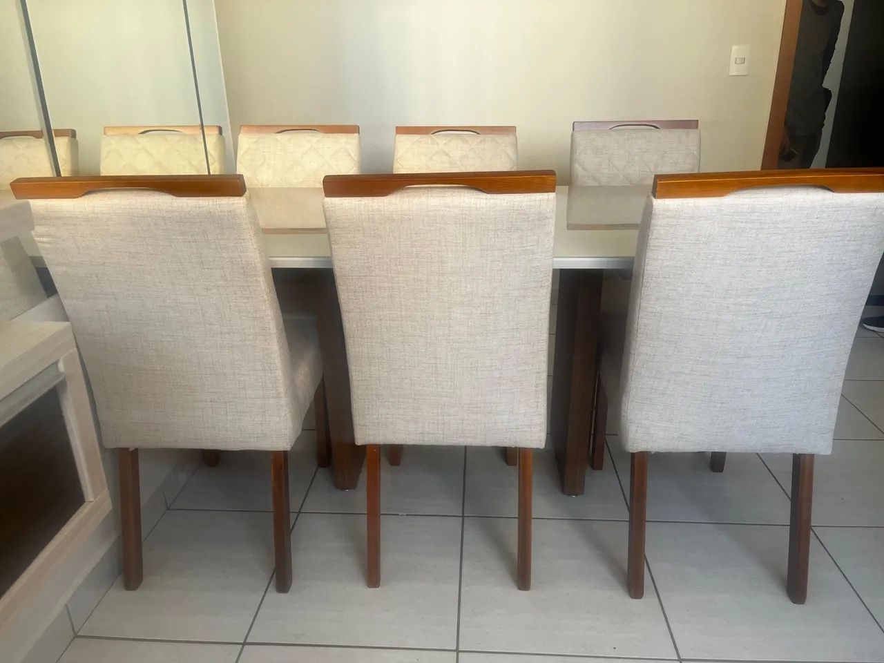 Mesa de Jantar com 6 Cadeiras madeira  - Foto 2