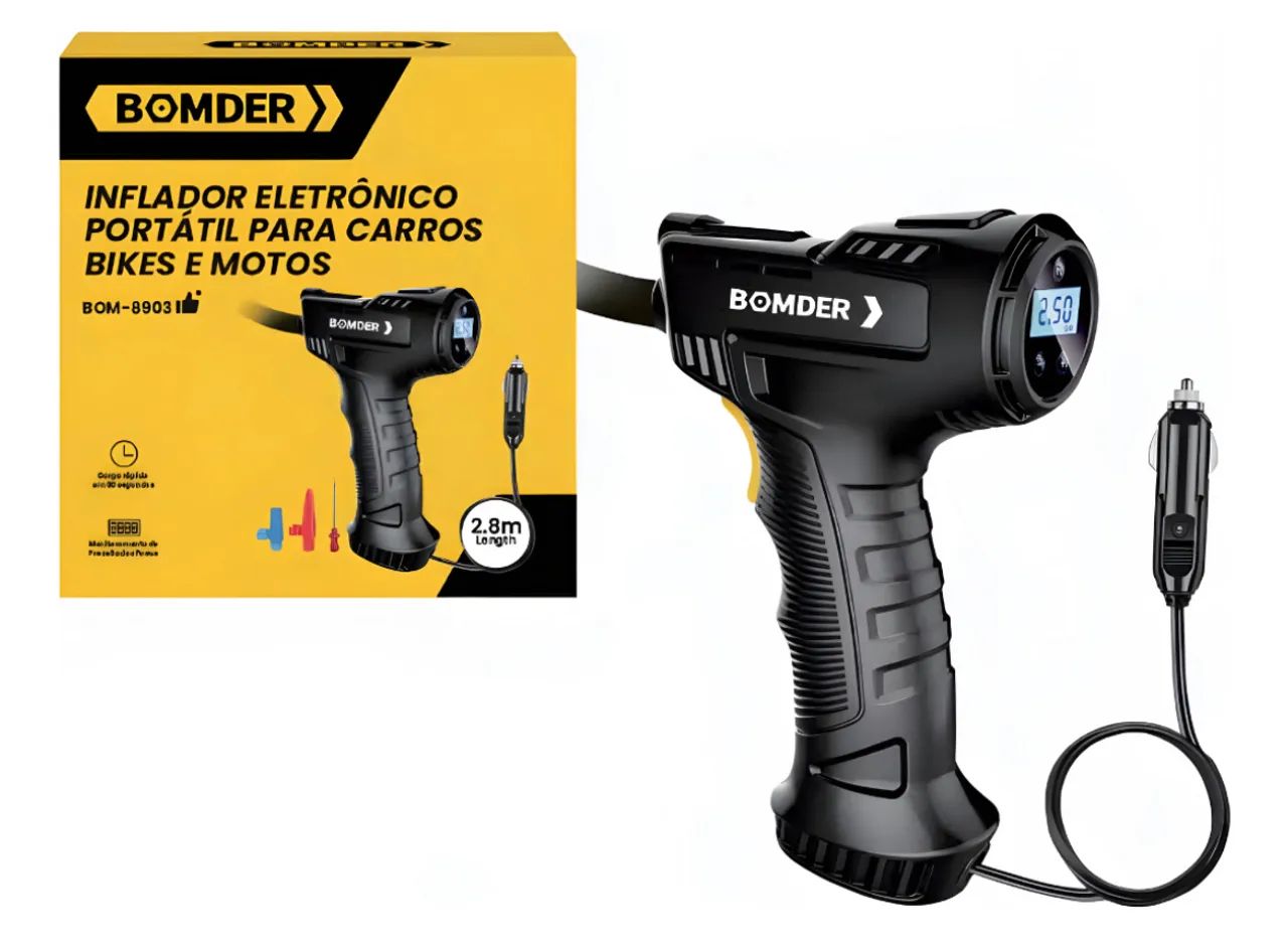 Compressor de Ar 12v e Calibrador (entrega gratis)