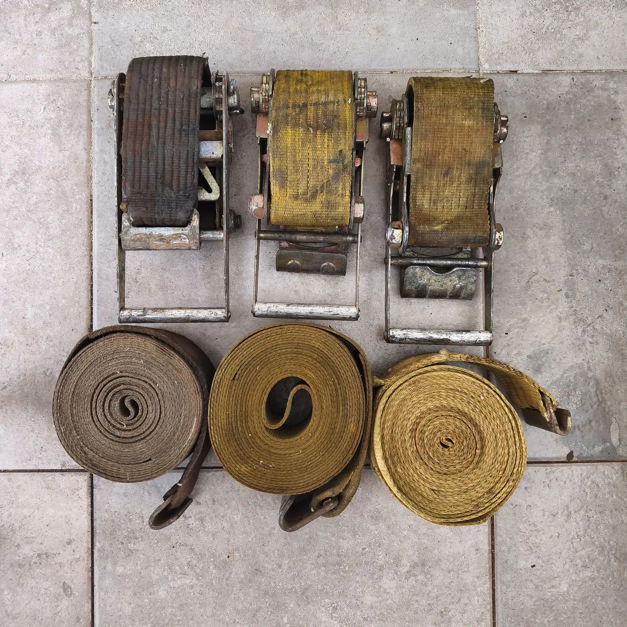 Kit 3 cintas com catracas 15 ton