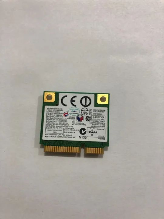  Placa Mini Pcie Wireless Dual Band Bluetooth 5.0 Seminovo N136