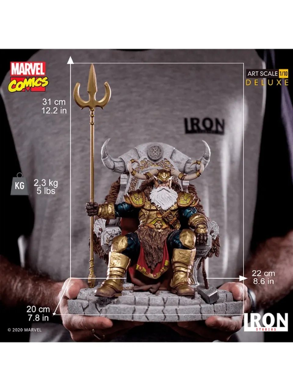  Estátua Odin Deluxe - Marvel Comics - Art Scale 1/10 - Iron Studios  - Foto 2