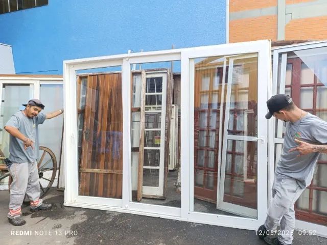 Porta de Vidro Branca PVA 10mm - 3 Vias Telescópica | 3 Metros - Foto 5