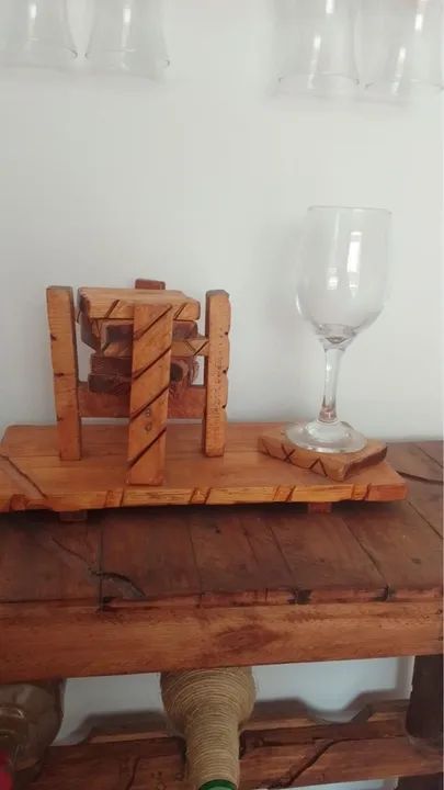 Rack de Vinho em Madeira de Pallet - Foto 2