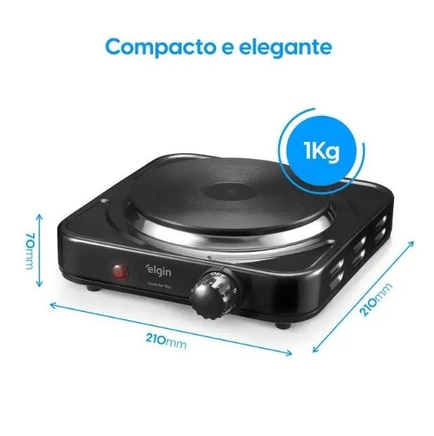 Fogão elétrico Elgin1 boca 1000W 42FOG010  - Foto 4