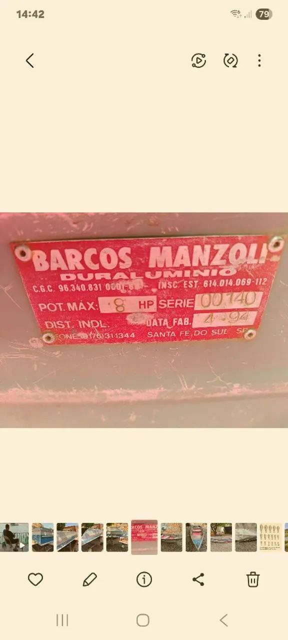 Barco de alumínio borda alta 4 mts - Foto 6