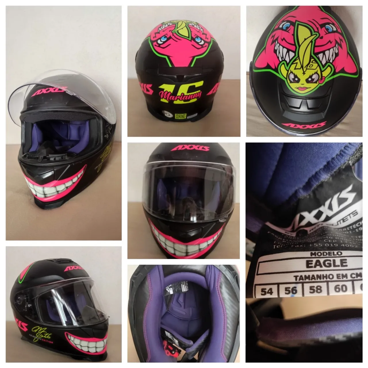 Capacete Axxis Eagle - Edição mariany