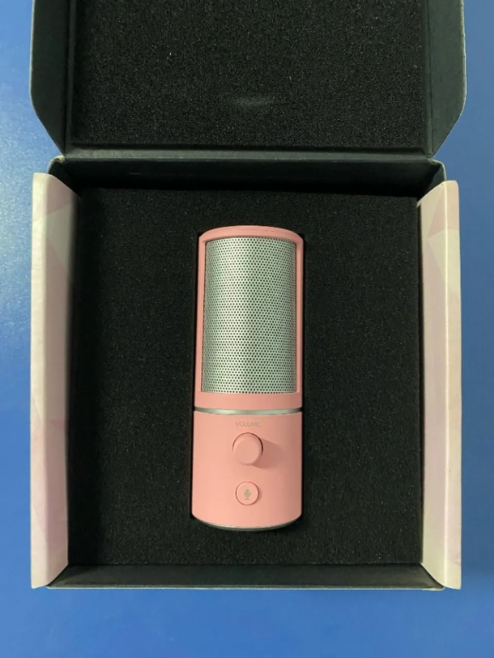 Microfone Gamer Razer Seiren X Quartz Pink Rosa Para Podcast USB Pink RZ19-02290300 - NOVO - Foto 4