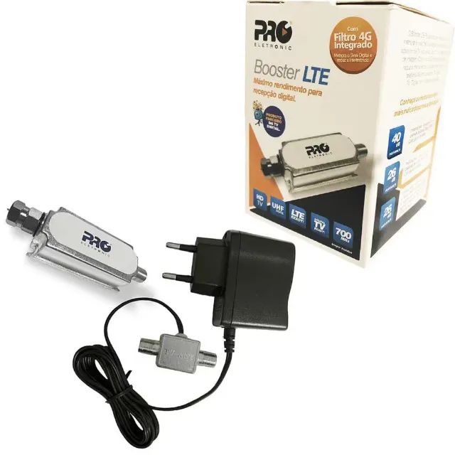 Amplificador booster 40db Proeletronic ( Antena UHF/VHF/ TV Digital HDTV)