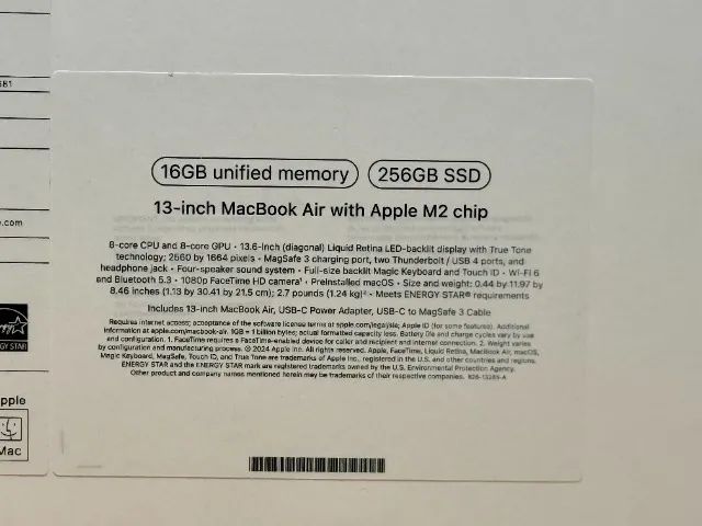 Macbook Air 13 Polegadas M2 16GB 256SSD MIDNIGHT - NOVO/LACRADO - Parcelamos até 21X - Foto 3