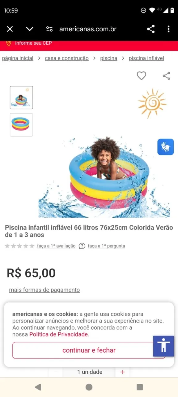 PISCINA 66 LI50TROS NOVA