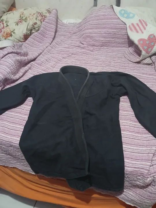 Kimono de Jiu-Jitsu e faixa branca-Preto -Tamanho adulto,(leia abaixo) - Foto 2