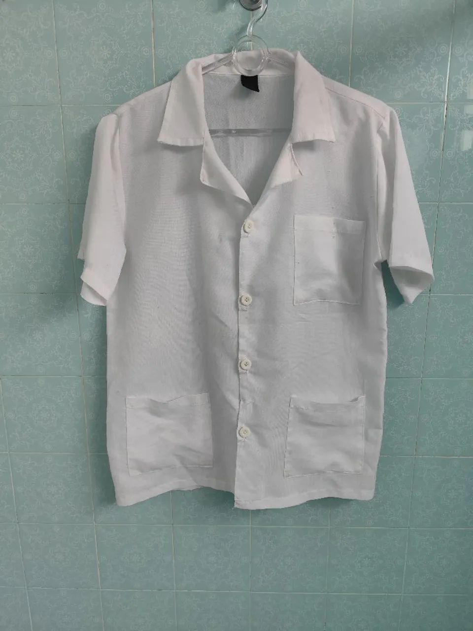 Jaleco branco de algodão unissex 44 - Foto 2