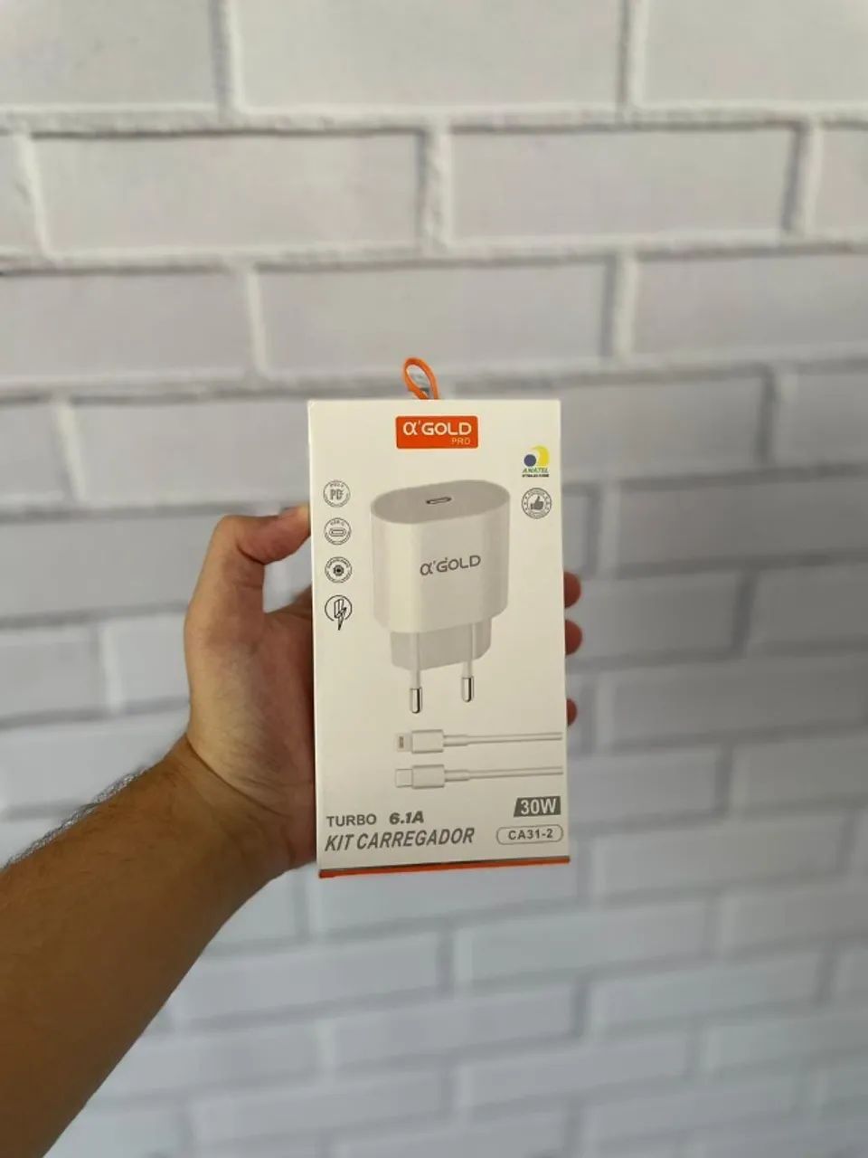 Carregador Completo para iPhone ou Android Turbo AGOLD 30w (Fazemos entregas!)