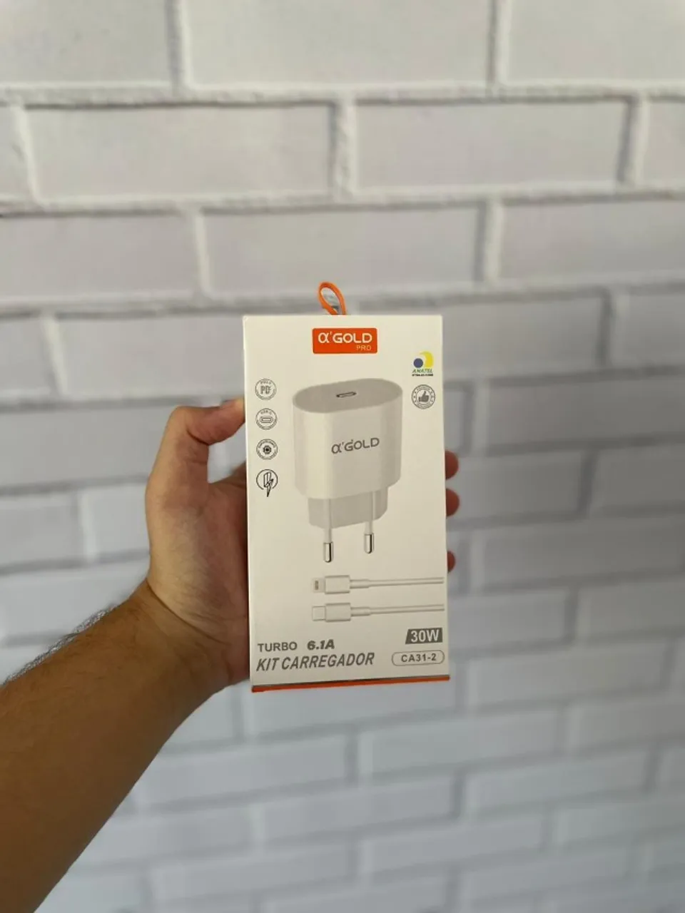 Carregador Completo para iPhone ou Android Turbo AGOLD 30w (Fazemos entregas!)